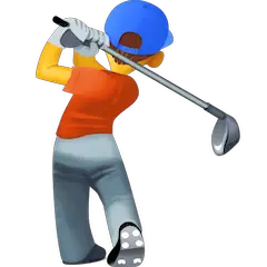 Person Golfing Emoji on Facebook