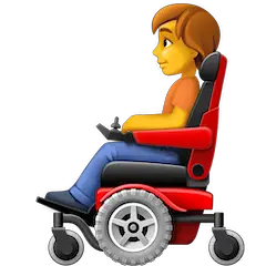 🧑‍🦼 Pessoa em cadeira de rodas elétrica Emoji nos Facebook