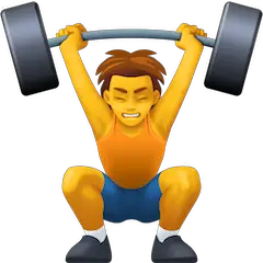 Person Lifting Weights Emoji on Facebook