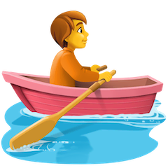 Persona remando en una barca Emoji Facebook