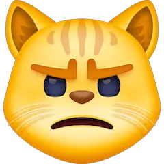 😾 Schmollender Katzenkopf Emoji auf Facebook