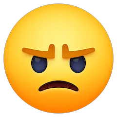Rotes verärgertes Gesicht Emoji Facebook