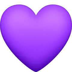 Corazón morado Emoji Facebook