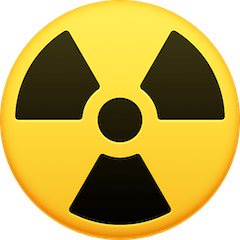 ☢️ Radioaktiv Emoji auf Facebook