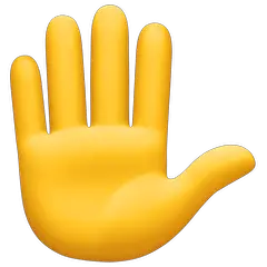 Mão levantada Emoji Facebook