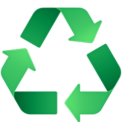 Symbole de recyclage Émoji Facebook