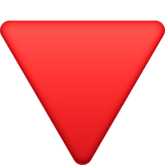 Красный треугольник, направленный вниз Эмодзи на Facebook
