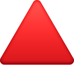 Triángulo rojo señalando hacia arriba Emoji Facebook