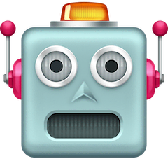 Cara de robô Emoji Facebook
