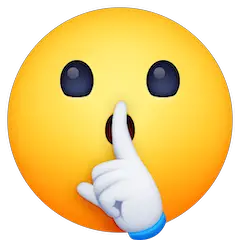 „Leise sein“-Gesicht Emoji Facebook