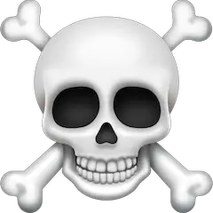 Totenkopf mit gekreuzten Knochen Emoji Facebook