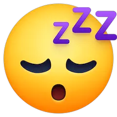 😴 Cara a dormir Emoji nos Facebook