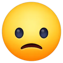 Gesicht mit leicht gerunzelter Stirn Emoji Facebook