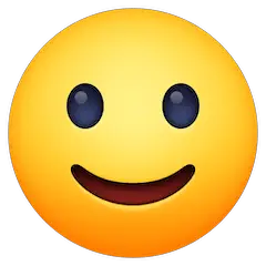 Leicht lächelndes Gesicht Emoji Facebook