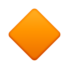 🔸 Losango cor de laranja pequeno Emoji nos Facebook