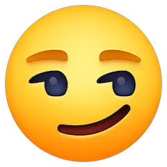 😏 Cara com sorriso maroto Emoji nos Facebook