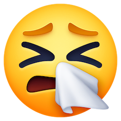 Sneezing Face Emoji on Facebook