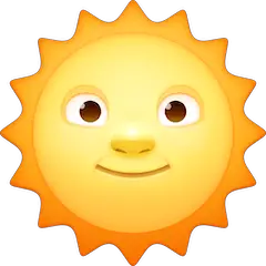 🌞 Sol con cara Emoji en Facebook