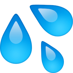 Sweat Droplets Emoji on Facebook