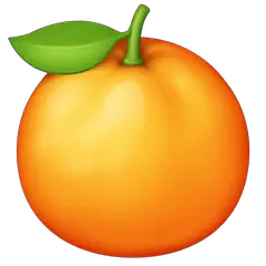 Tangerine Emoji on Facebook