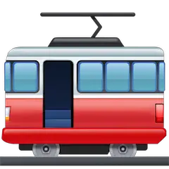 Wagon de tramway Émoji Facebook