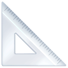 Triangular Ruler Emoji on Facebook