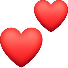 Two Hearts Emoji on Facebook
