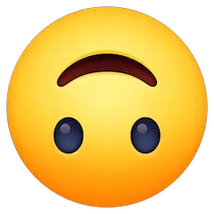Umgedrehtes Gesicht Emoji Facebook