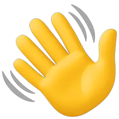 Waving Hand Emoji on Facebook