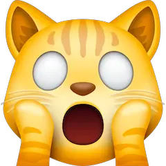 🙀 Muso di gatto che urla di paura Emoji su Facebook