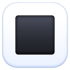 Botón cuadrado blanco Emoji Facebook