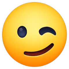 Zwinkerndes Gesicht Emoji Facebook