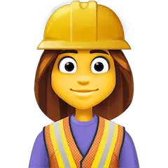 Woman Construction Worker Emoji on Facebook