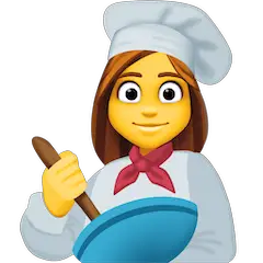 👩‍🍳 Cozinheira Emoji nos Facebook