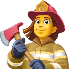 Пожарный женщина Эмодзи на Facebook