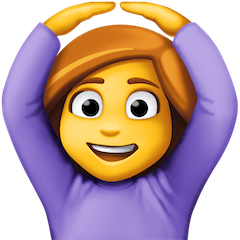 🙆‍♀️ Donna con le braccia alzate sopra la testa Emoji su Facebook