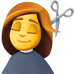 Frau beim Friseur Emoji Facebook