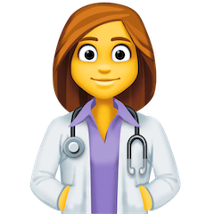 ️Woman Health Worker Emoji on Facebook