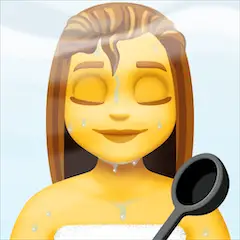 🧖‍♀️ Mulher numa sauna Emoji nos Facebook