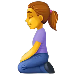 Woman Kneeling Emoji on Facebook