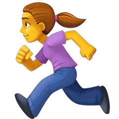 Woman Running Emoji on Facebook