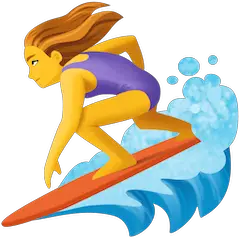 Woman Surfing Emoji on Facebook
