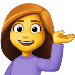 Frau am Informationsschalter Emoji Facebook