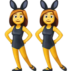 Bailarinas con orejas de conejo Emoji Facebook