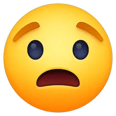Worried Face Emoji on Facebook