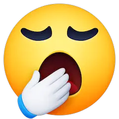 Yawning Face Emoji on Facebook
