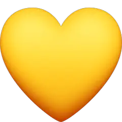 Yellow Heart Emoji on Facebook