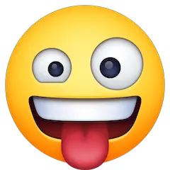 🤪 Faccina con espressione buffa Emoji su Facebook