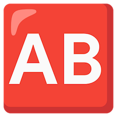 🆎 Tipo sanguíneo AB Emoji nos Google Android, Chromebooks