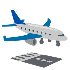 Flugzeug beim Landen Emoji Google Android, Chromebook